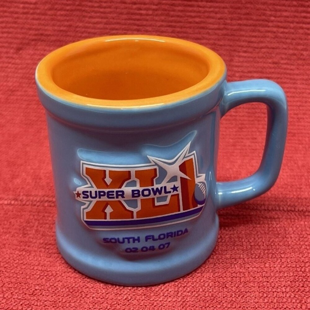 VTG Super Bowl XLI 41 Mini "2 Ceramic Toothpick Holder/shotglass Colts Vs Bears